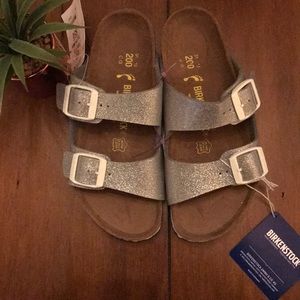 NWT Girls Birkenstock Glitter Slide